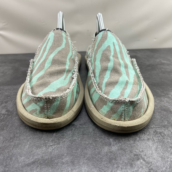 Sanuk Fiona Women’s Shoes Gray Green 8 M Sidewalk Surfer Comfort Loafers - Picture 4 of 15